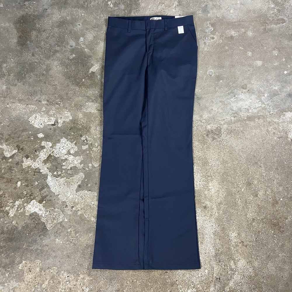 NWT Dickies Chino Pants Women's Size 6 Navy Blue Straight Flared Leg Work Wear